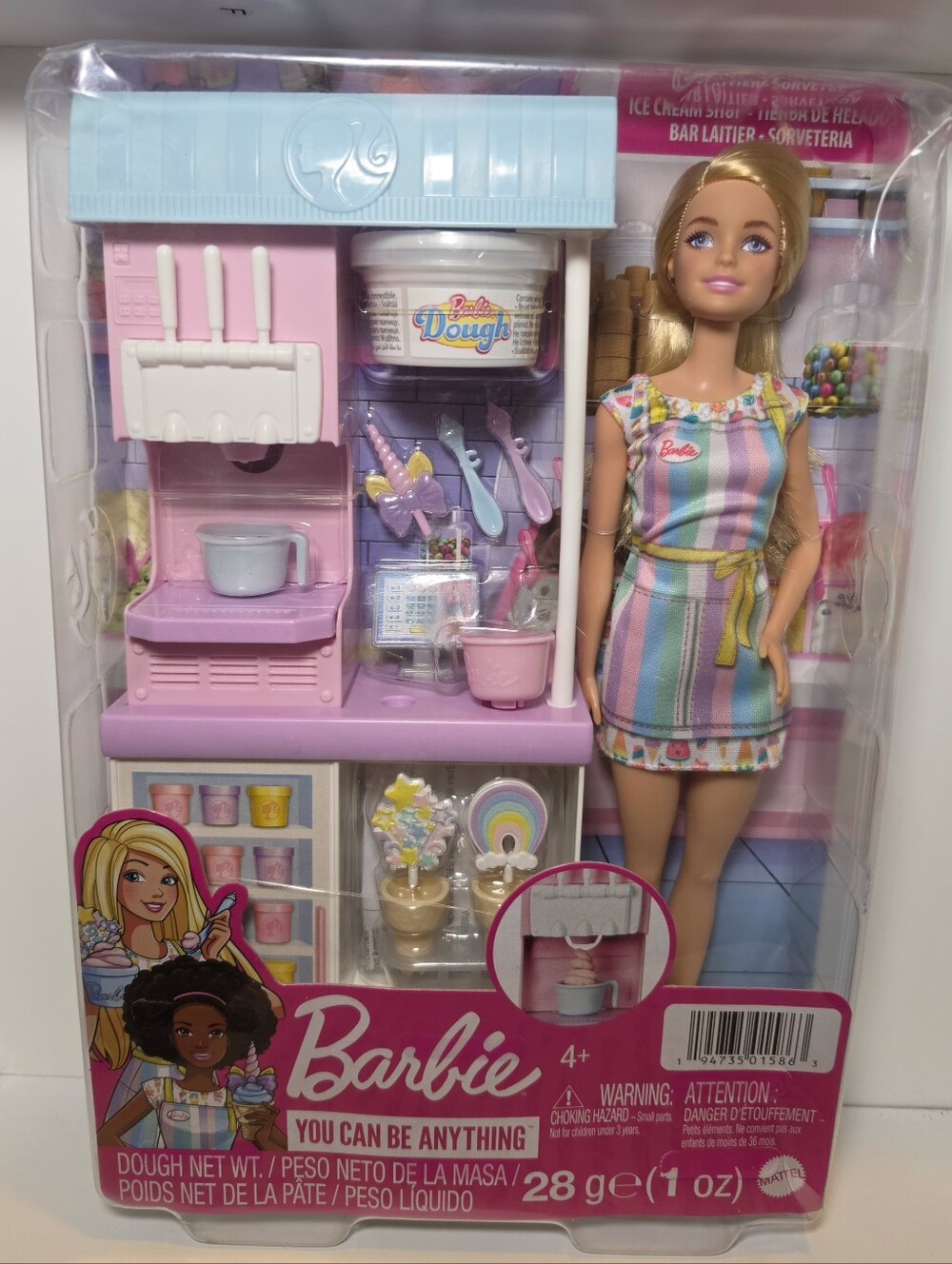 NEW Barbie You Can Be Anything Ice Cream Shop Playset with Doll
